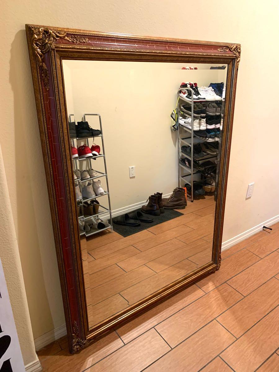 Antique Style Beautifully Framed Giant Mirror For 100 In Canoga Park