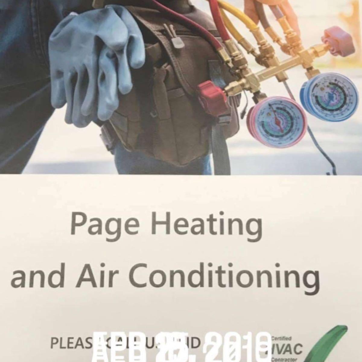 page heating and air conditioning