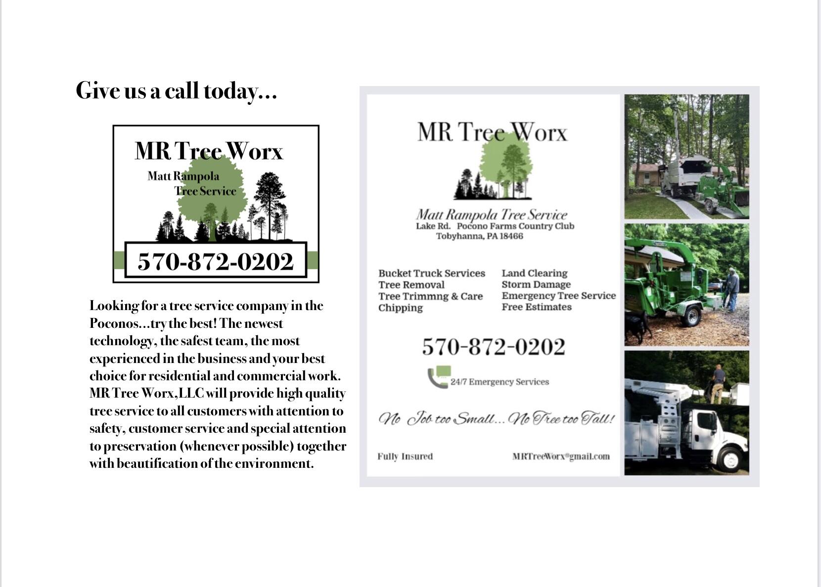 MR Tree Worx LLC Tobyhanna PA Nextdoor