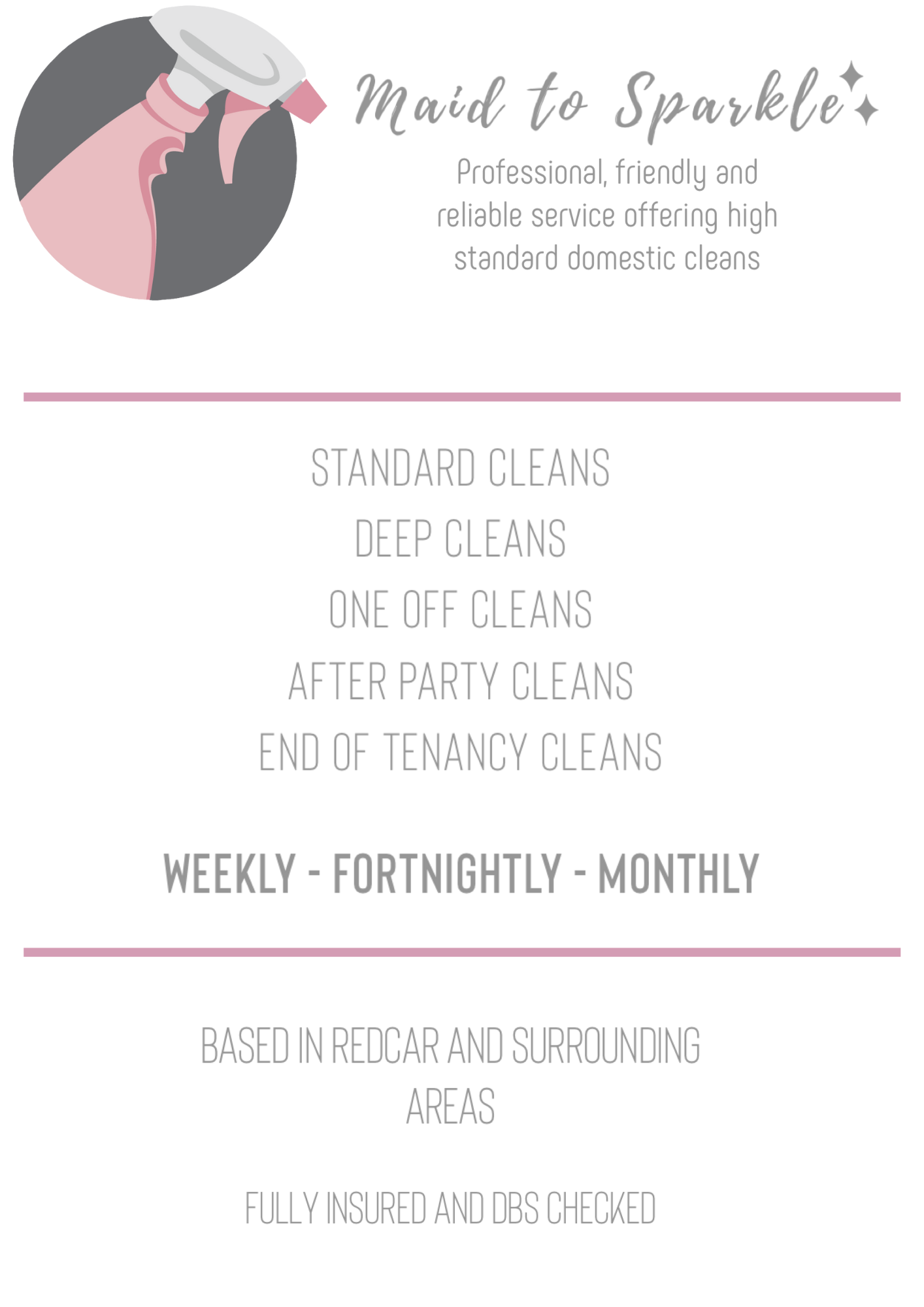 Maid to Sparkle Domestic Cleaning Services Redcar Redcar, GBENG