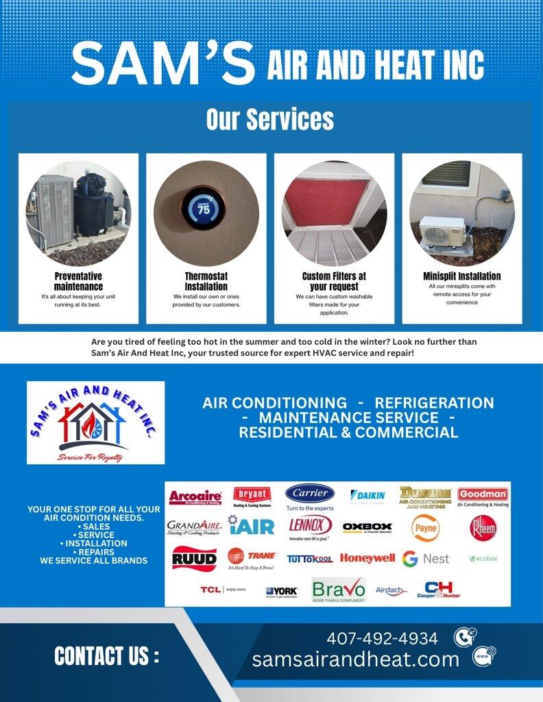 sam's heating & air conditioning