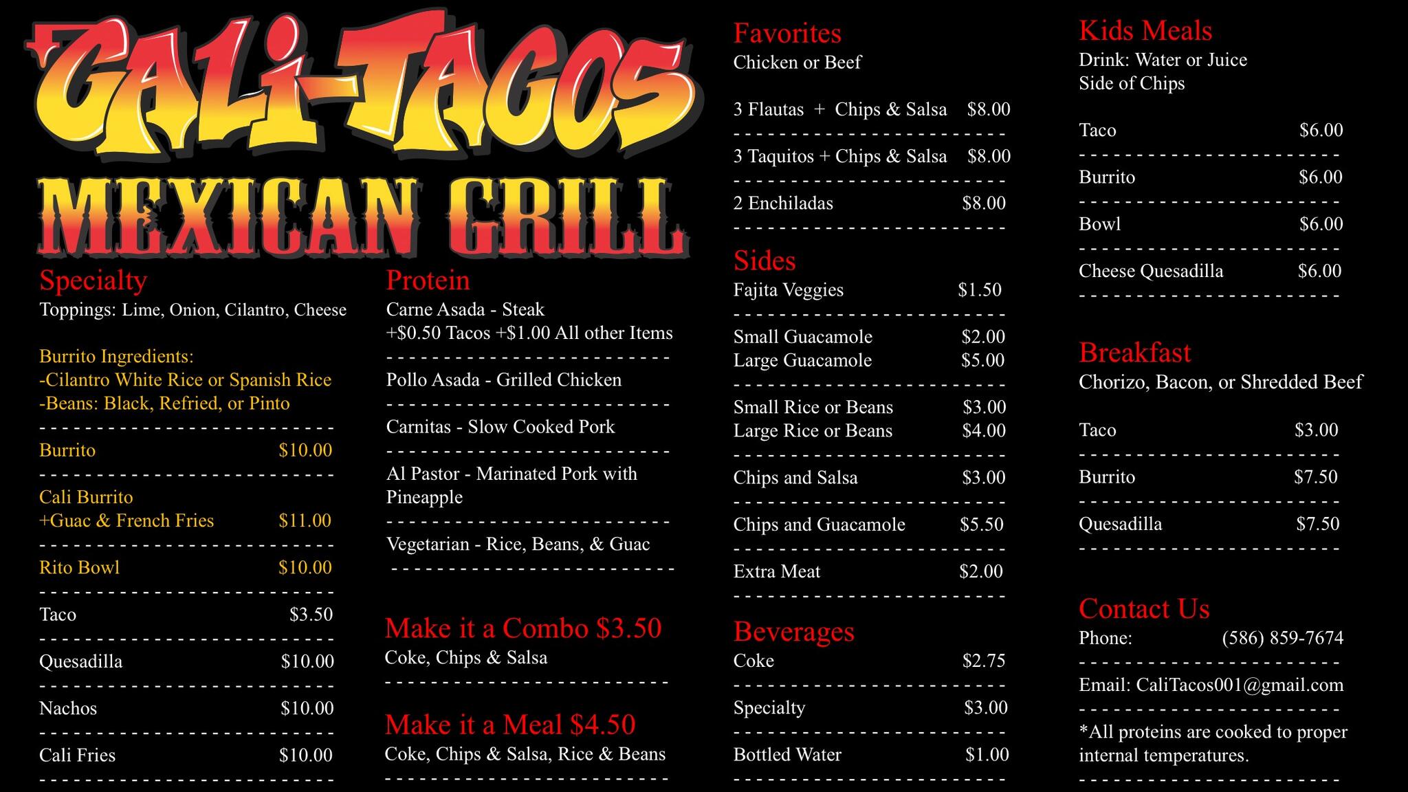 Cali Tacos Mexican Grill St Clair Shores MI Nextdoor