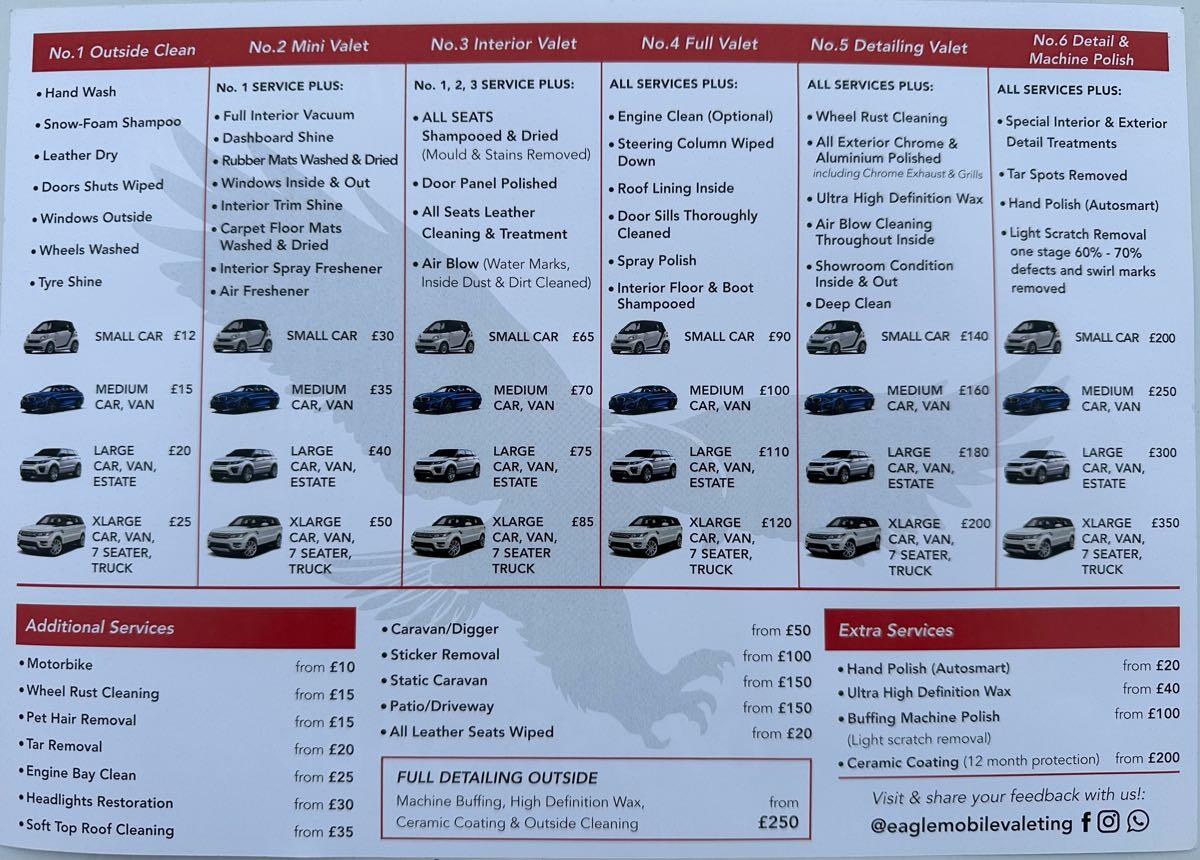 Eagle mobile valeting services Maldon, GBENG Nextdoor
