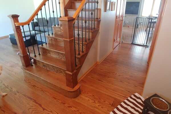 Stairway Flooring Project in Roscoe, IL
