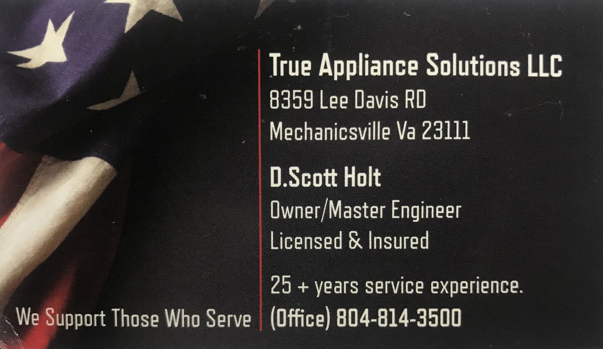 True Appliance Solutions, Llc Mechanicsville, VA Nextdoor