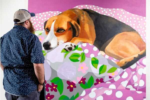 Painter Jay McClellan proves it really is a dog's life