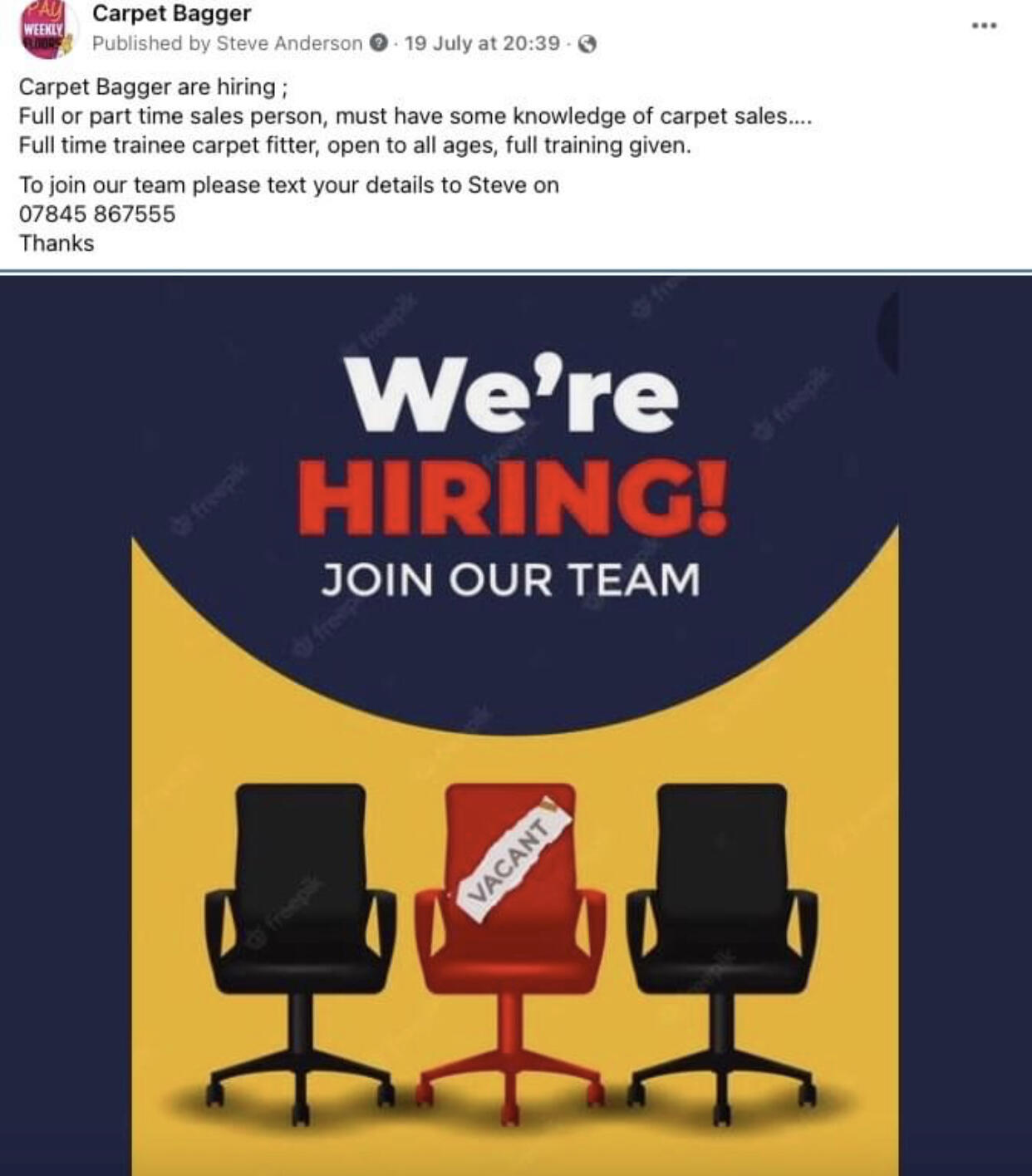 Carpet bagger Wakefield Nextdoor