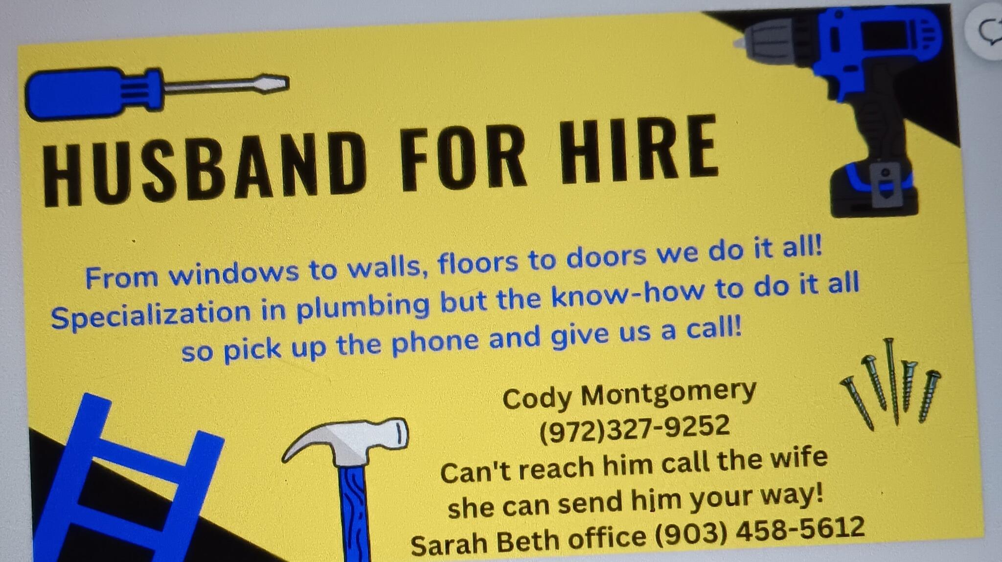 husband for hire Quinlan, TX Nextdoor