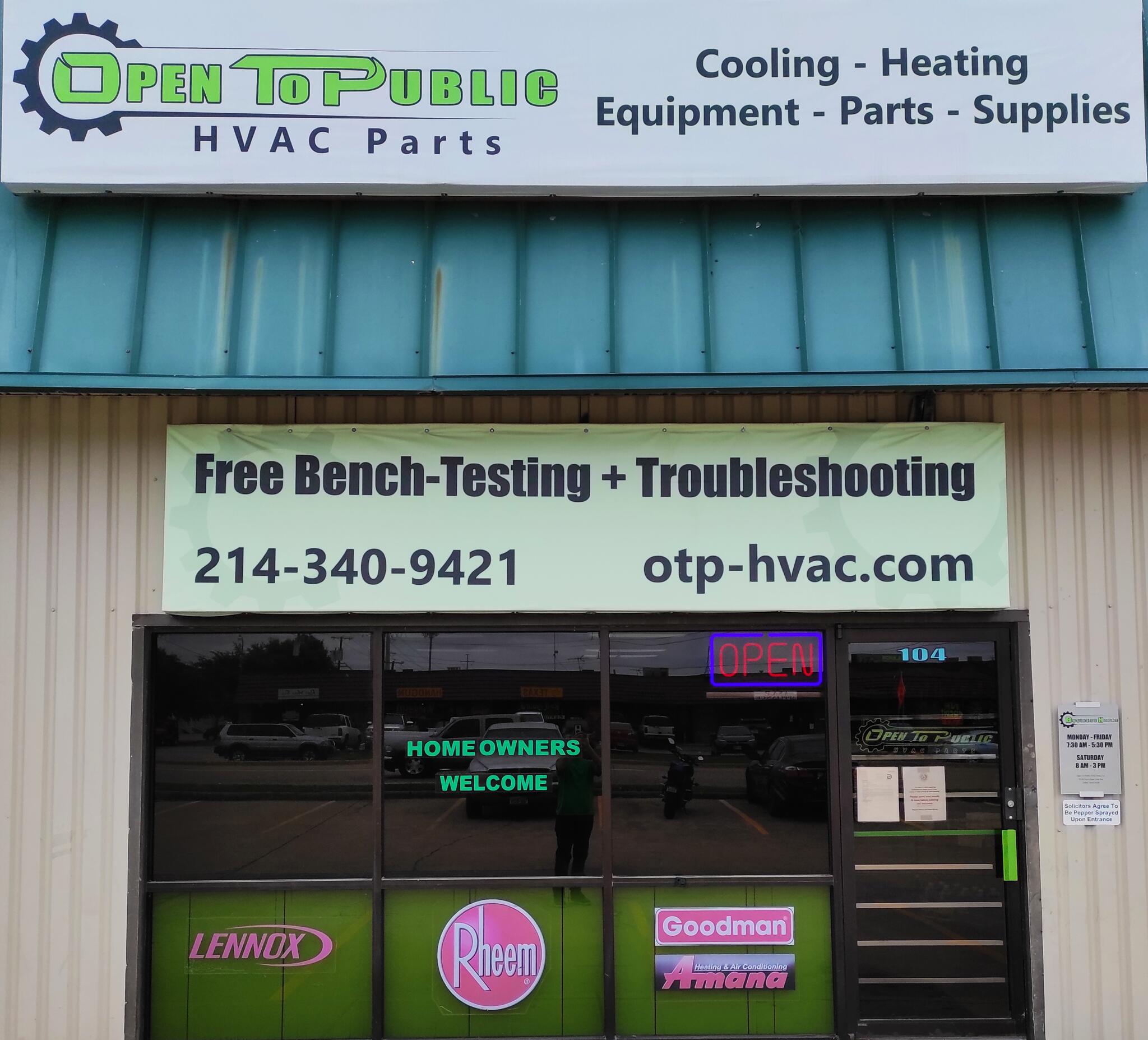 Open To Public HVAC Parts - Dallas, TX - Nextdoor