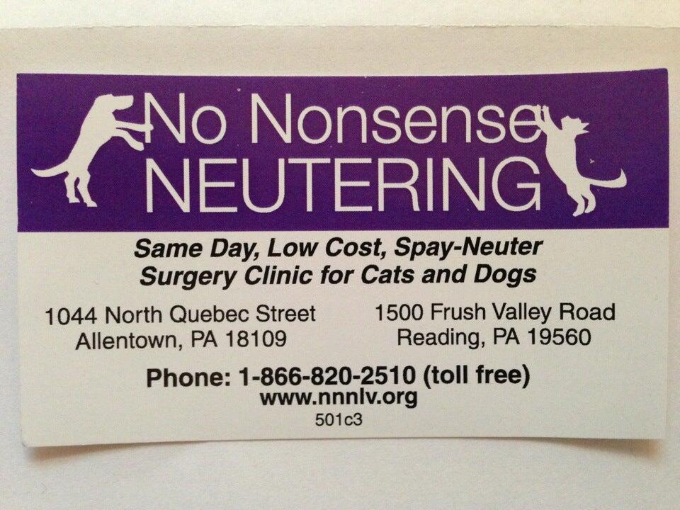 No nonsense deals neutering reading