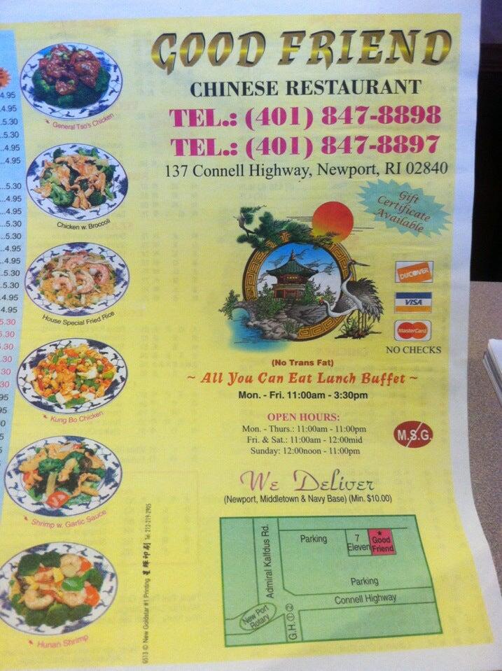 Good Friends Chinese Restaurant Newport, RI Nextdoor