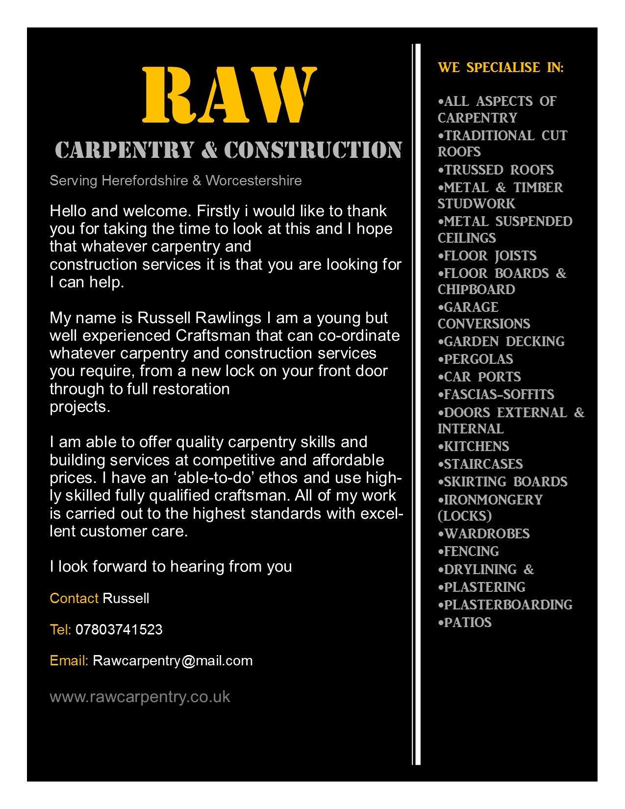 Raw Carpentry & Construction Hereford Nextdoor