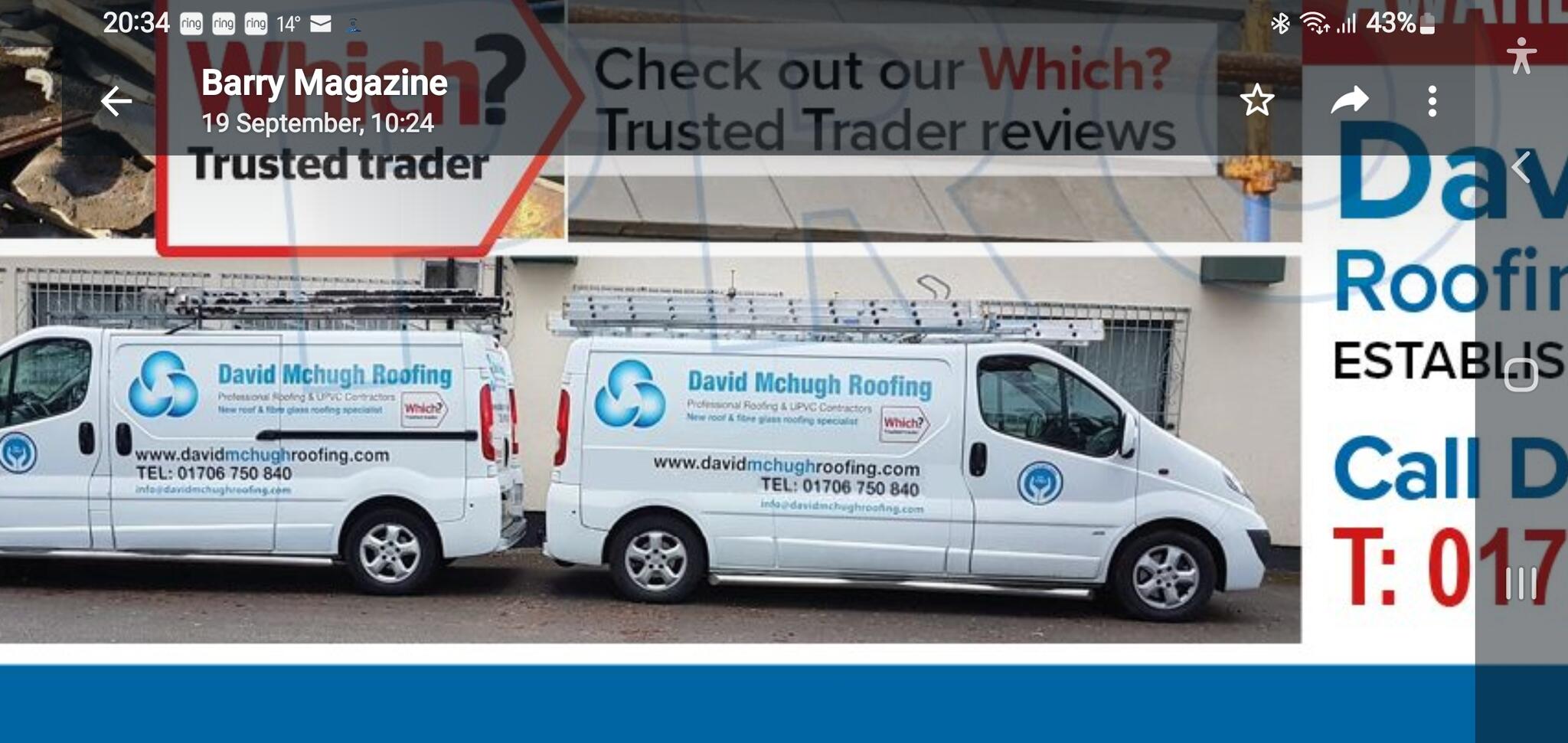 David McHugh Roofing services Rochdale Nextdoor
