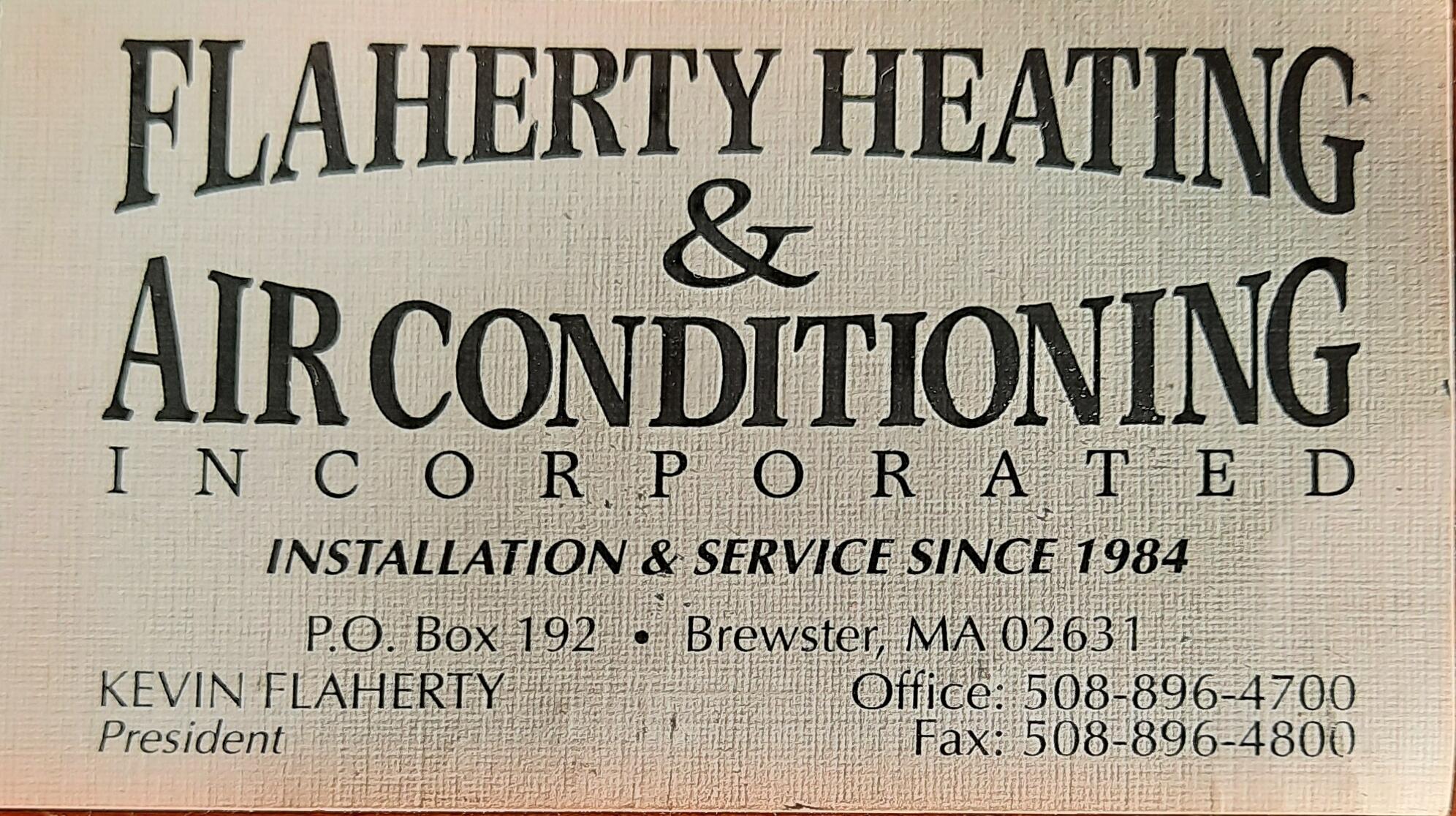 flaherty heating and air conditioning inc