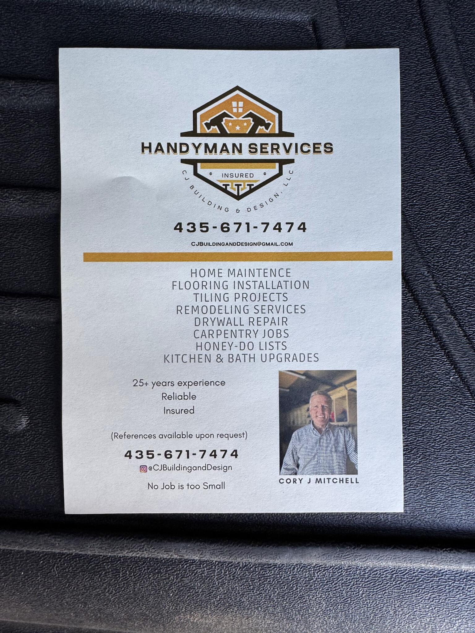 CJ Building and Design Handyman Services - Washington, UT - Nextdoor