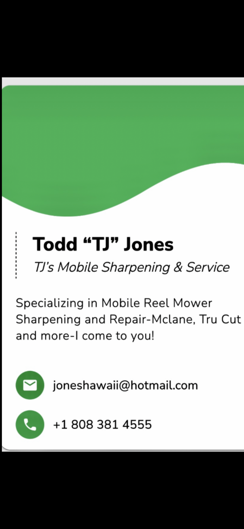 TJ's Mobile Sharpening, Service and Sales