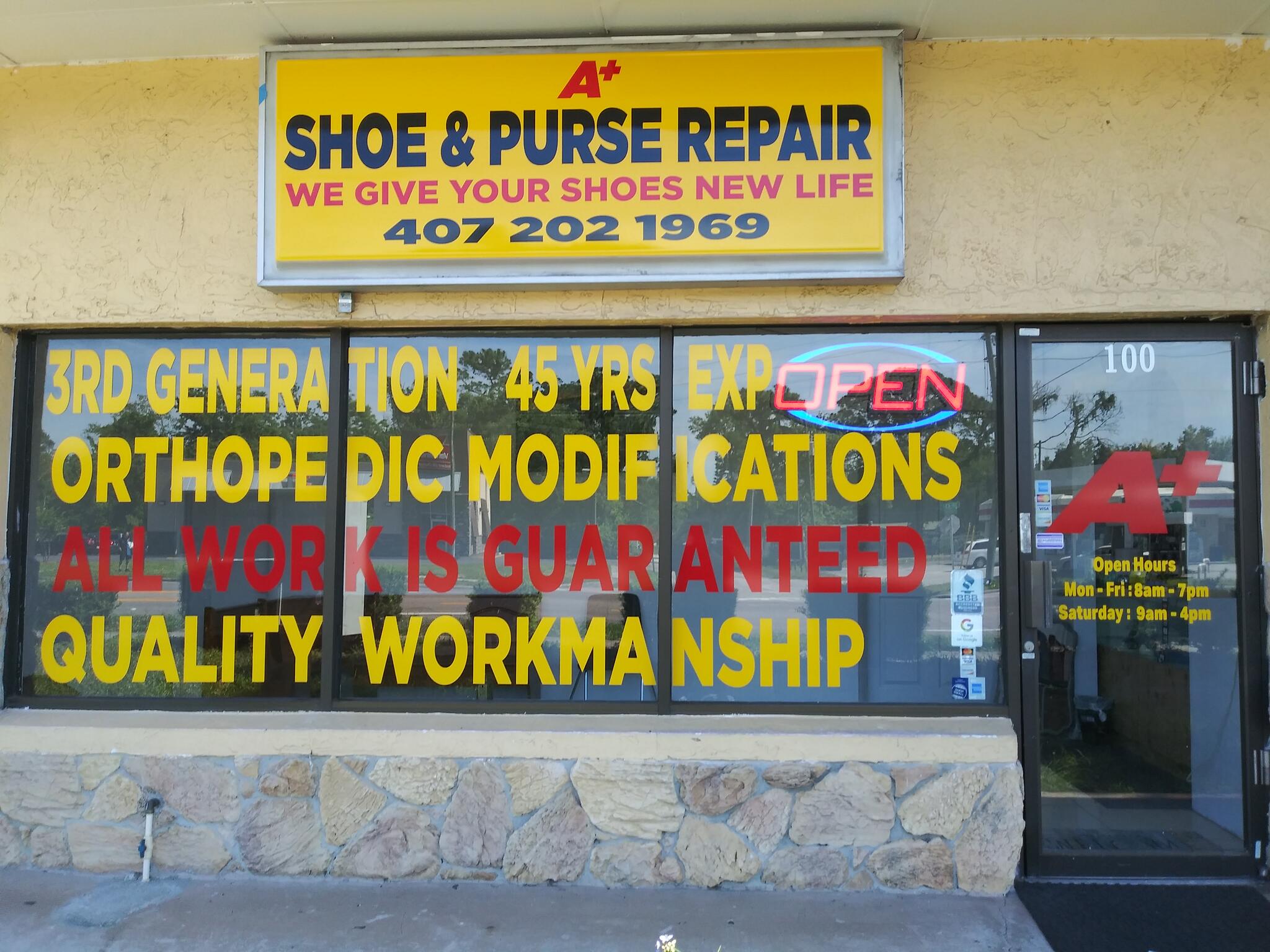 A PLUS SHOE & PURSE REPAIR - 88 Photos & 24 Reviews - 2551W Sr 434,  Longwood, Florida - Shoe Repair - Phone Number - Yelp
