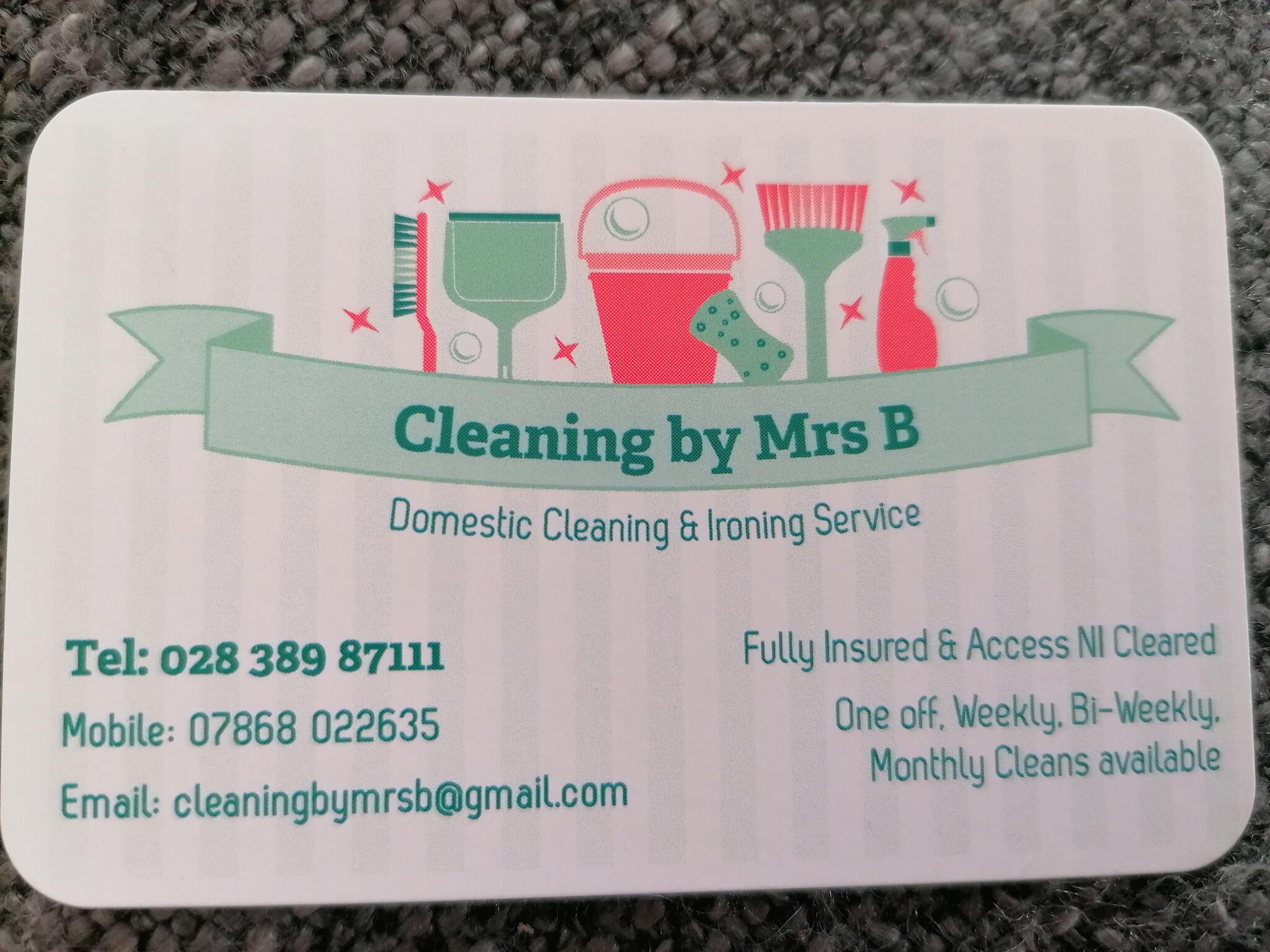 Cleaning by Mrs B Craigavon, GBNIR Nextdoor