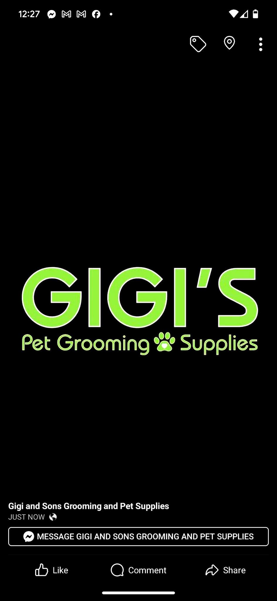 Gigi's grooming sales