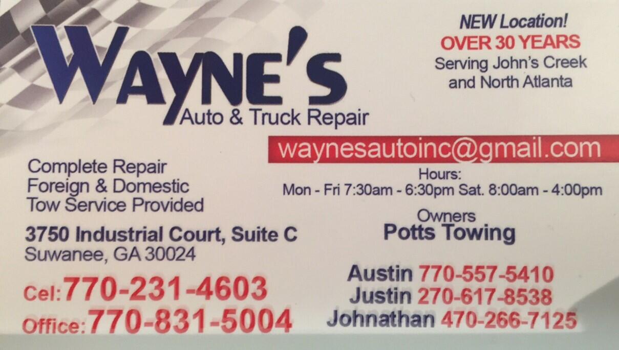 Wayne's Auto Repair & Towing Suwanee, GA Nextdoor