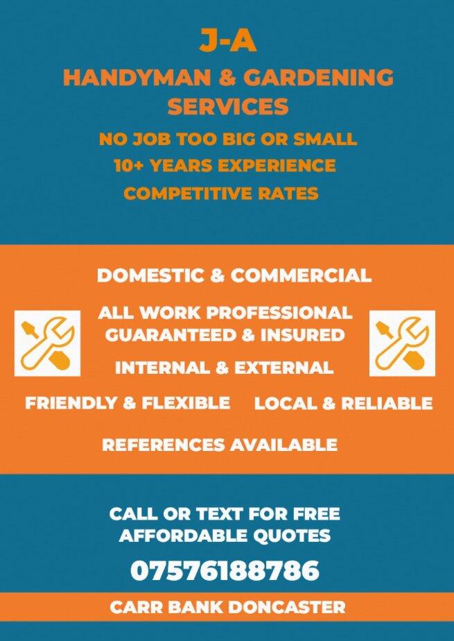 J-A HANDYMAN & GARDENING SERVICES - Doncaster - Nextdoor