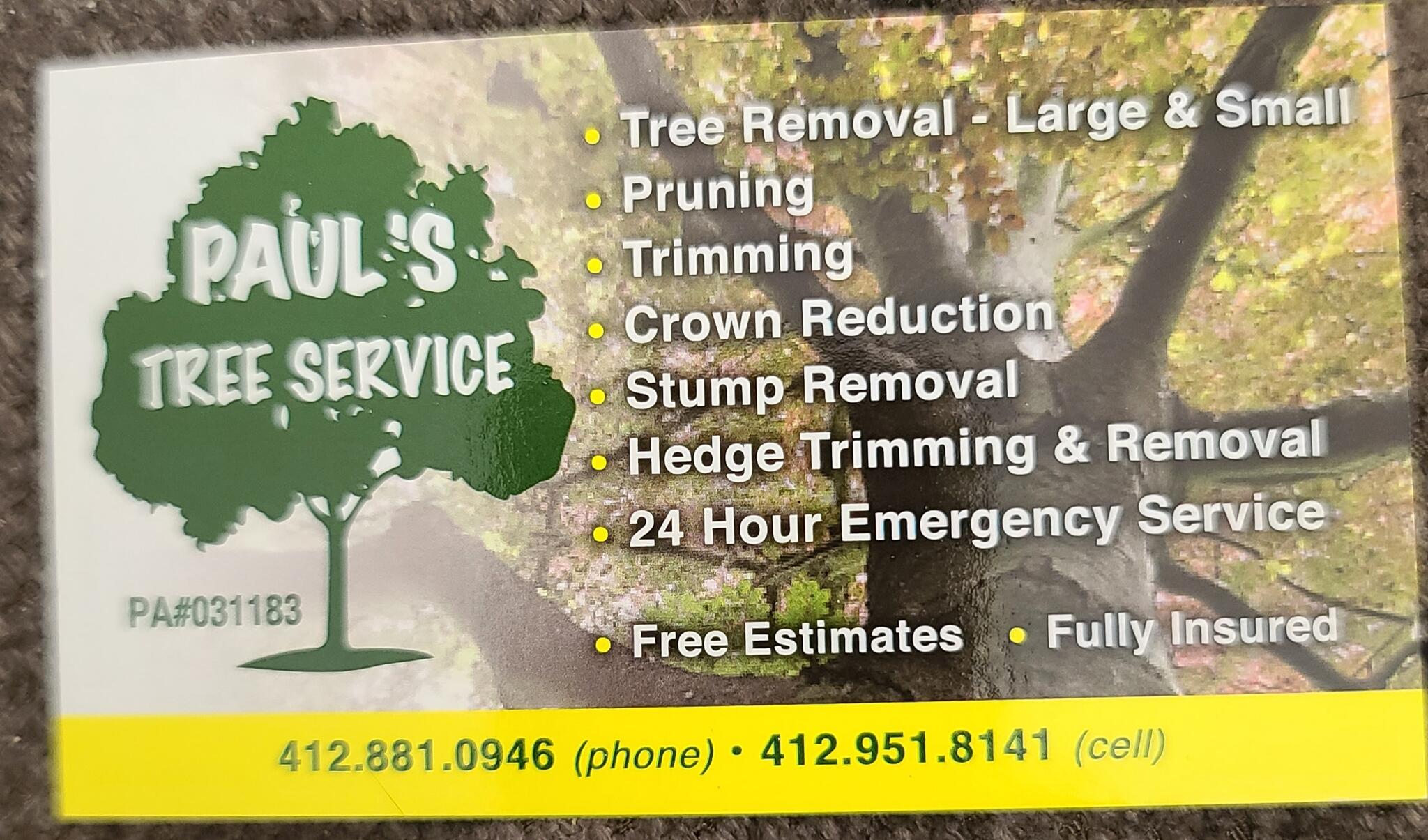 Paul's Tree Service Nextdoor