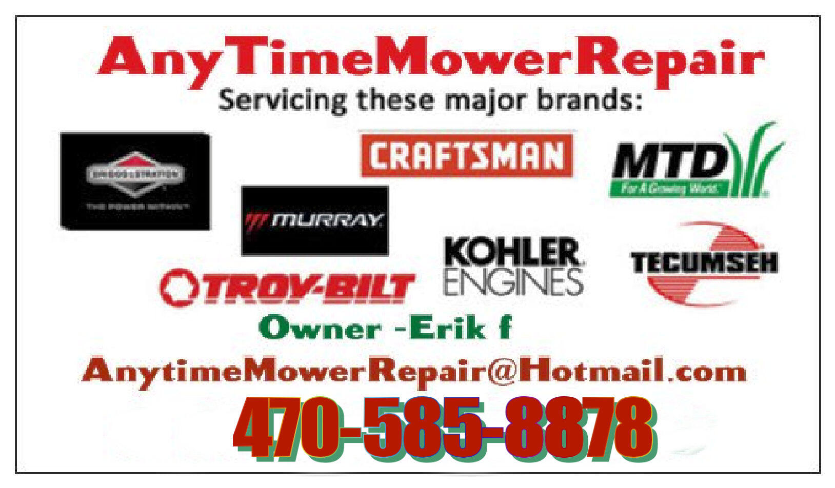 Five forks mower repair hot sale