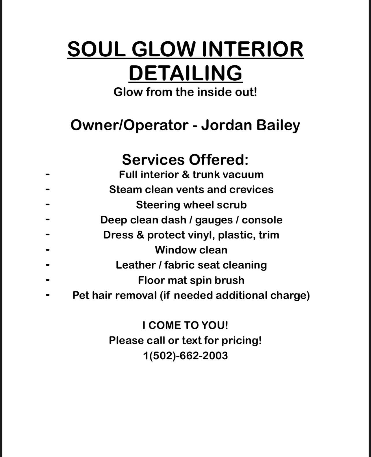 Soul Glow Interior Detailing 7 Burlington, KY