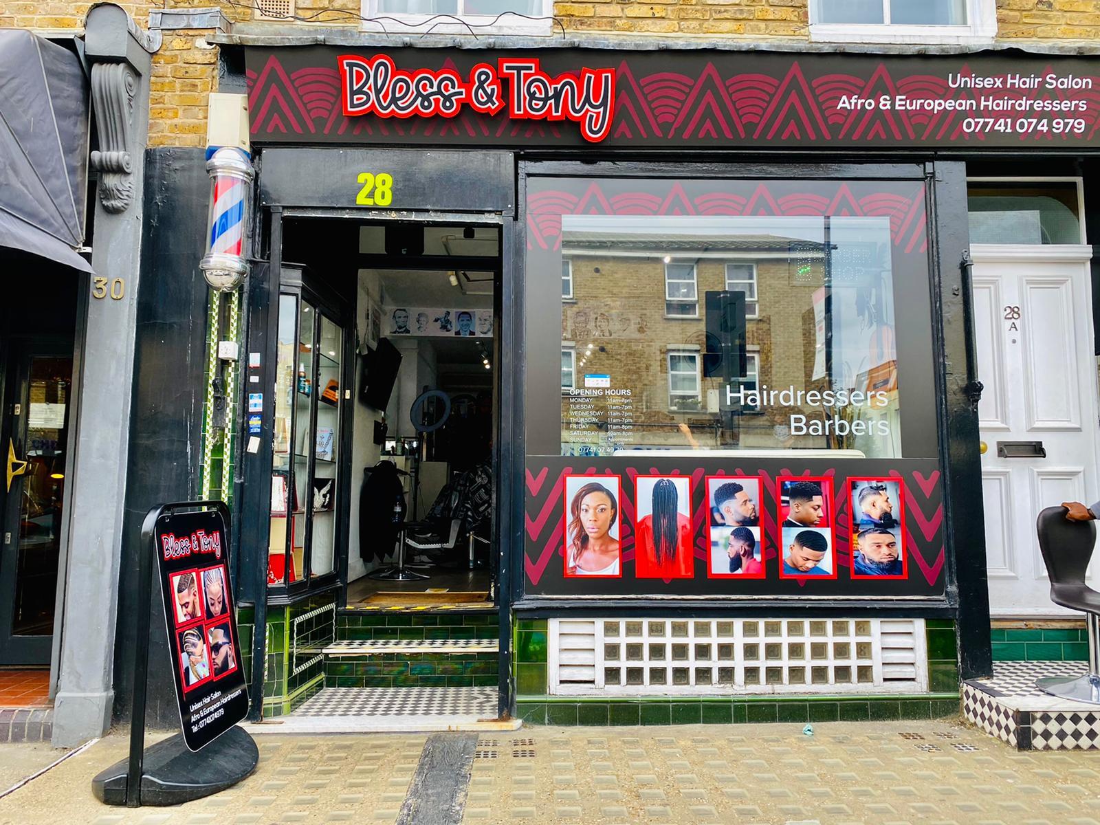 unisex hair salon london