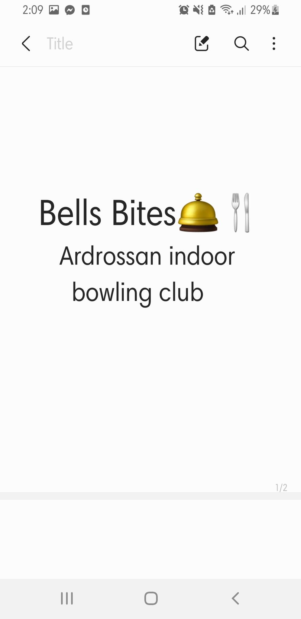 Bells bites Ardrossan indoor bowling club Ardrossan Nextdoor