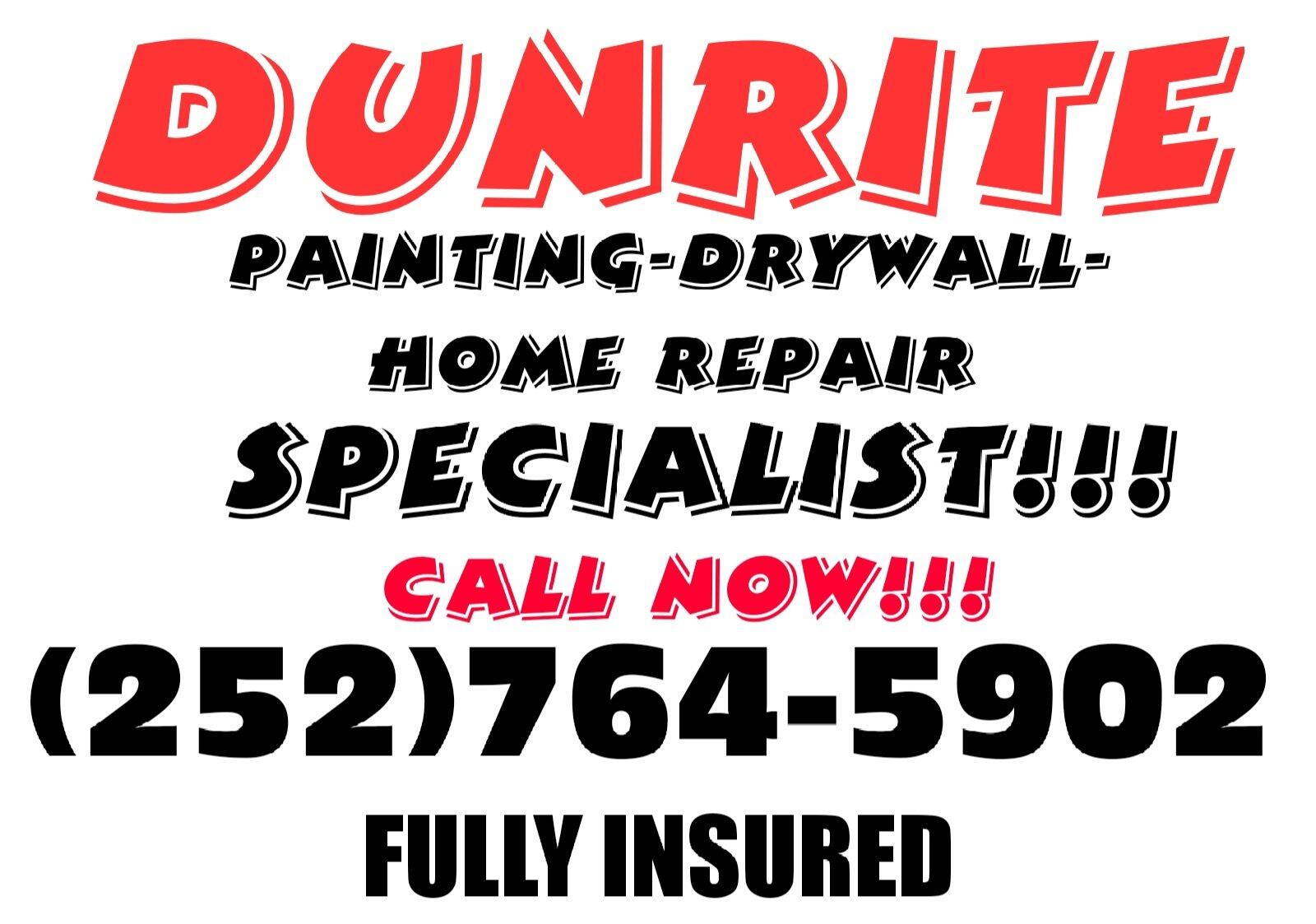 DUNRITE Painting Drywall Home Repair Specialist Jacksonville, NC
