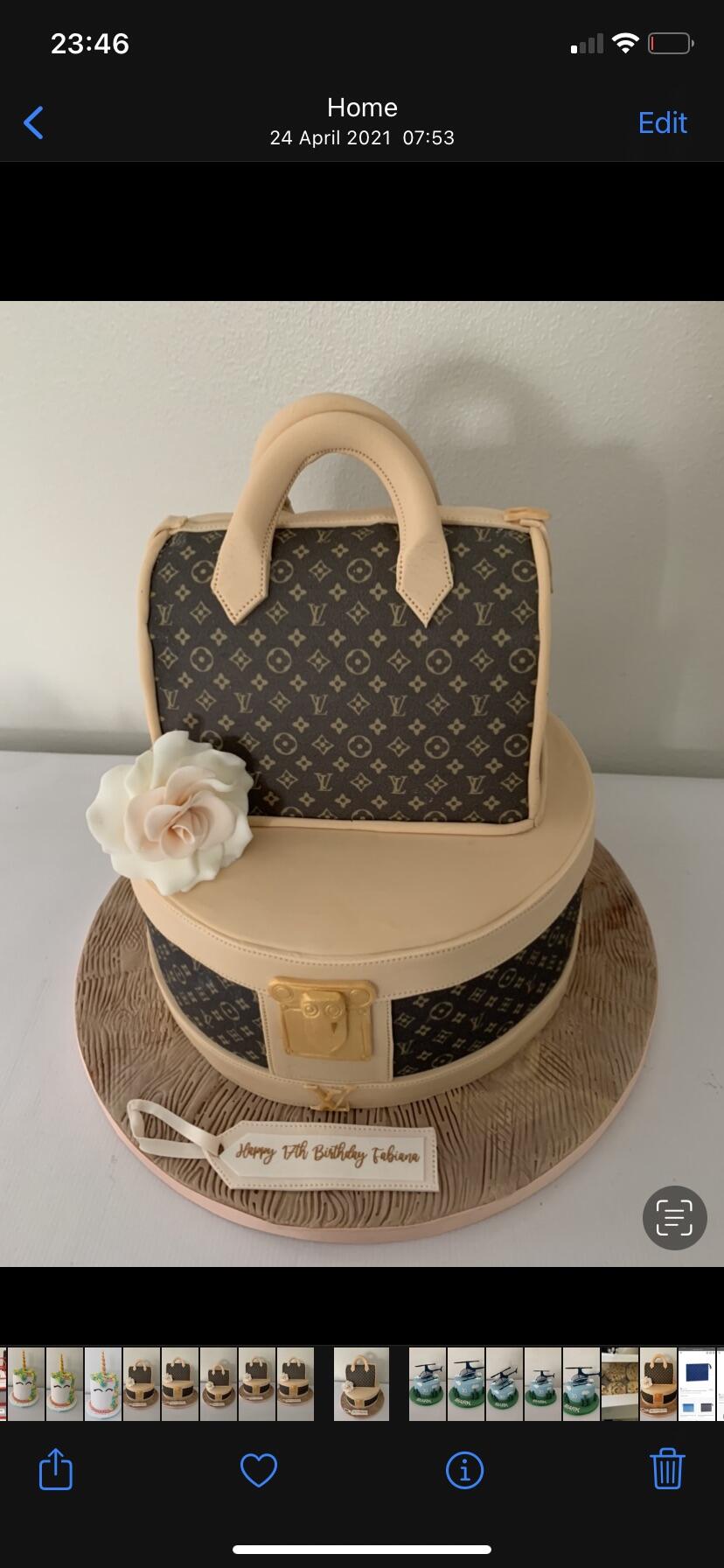 Jean's Cakes - Louis Vuitton handbag Cake Happy Birthday