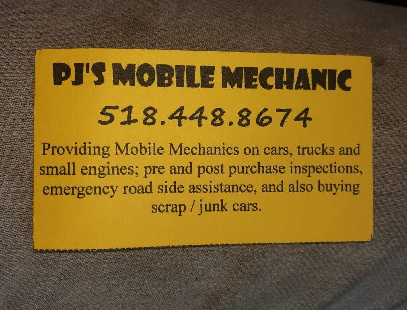 PJ's Mobile mechanic Broadalbin, NY Nextdoor