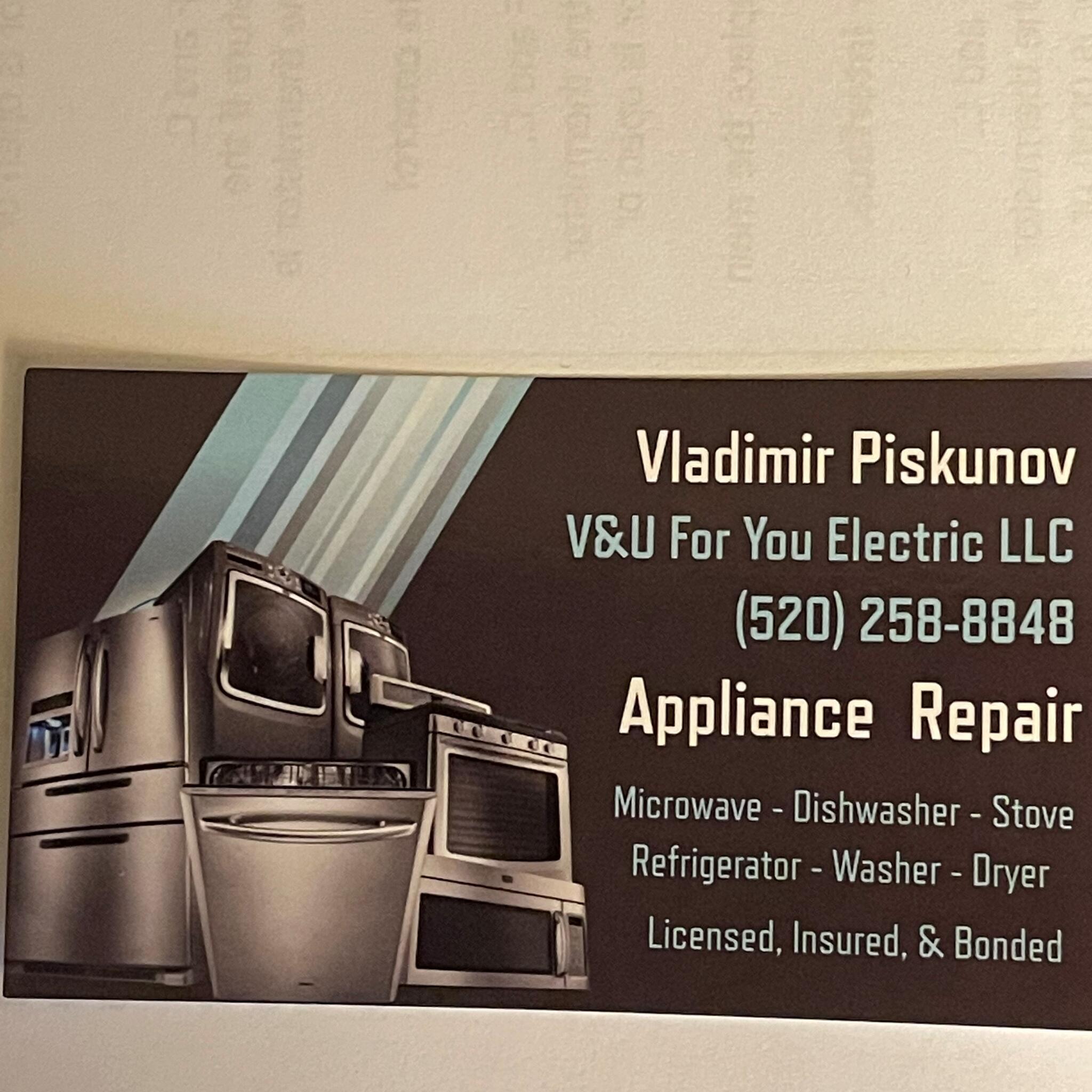 V&U For You Electric. ( APPLIANCE REPAIR ) Tucson, AZ Nextdoor