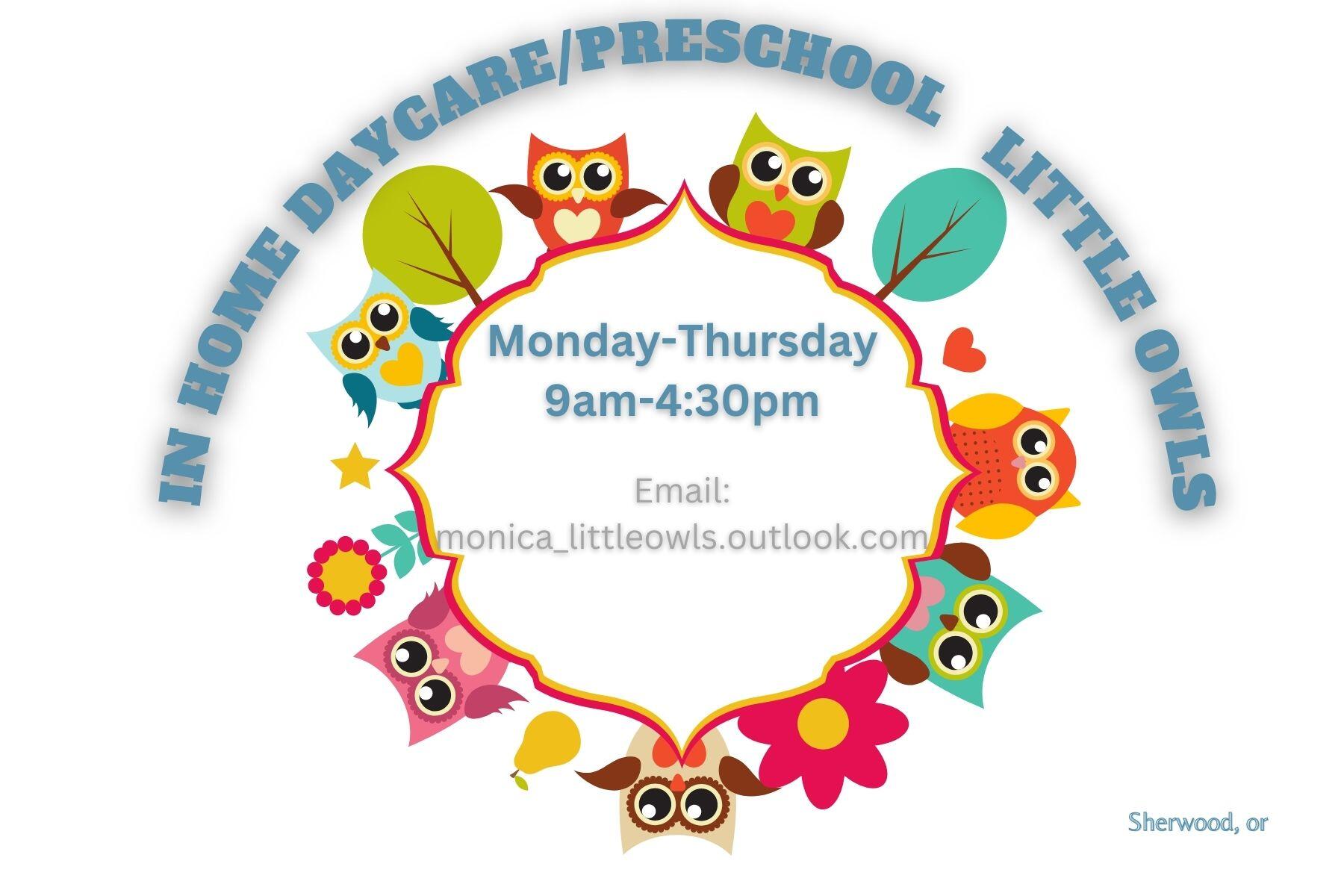 Little Owls In Home Daycare and Preschool Sherwood, OR Nextdoor