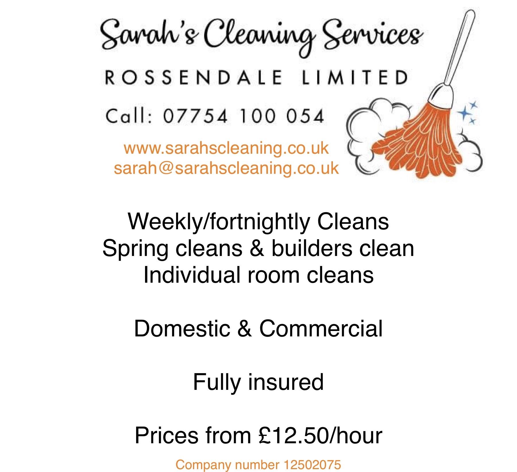 Sarah’s Cleaning Services Rossendale Limited - Rossendale - Nextdoor