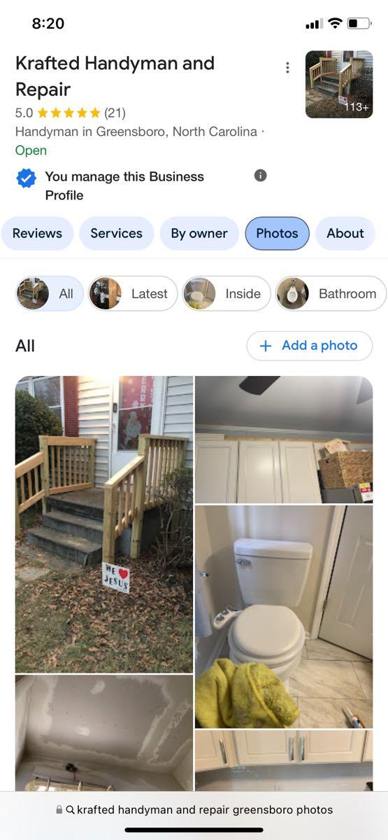 Krafted Handyman & Repair Greensboro, NC Nextdoor
