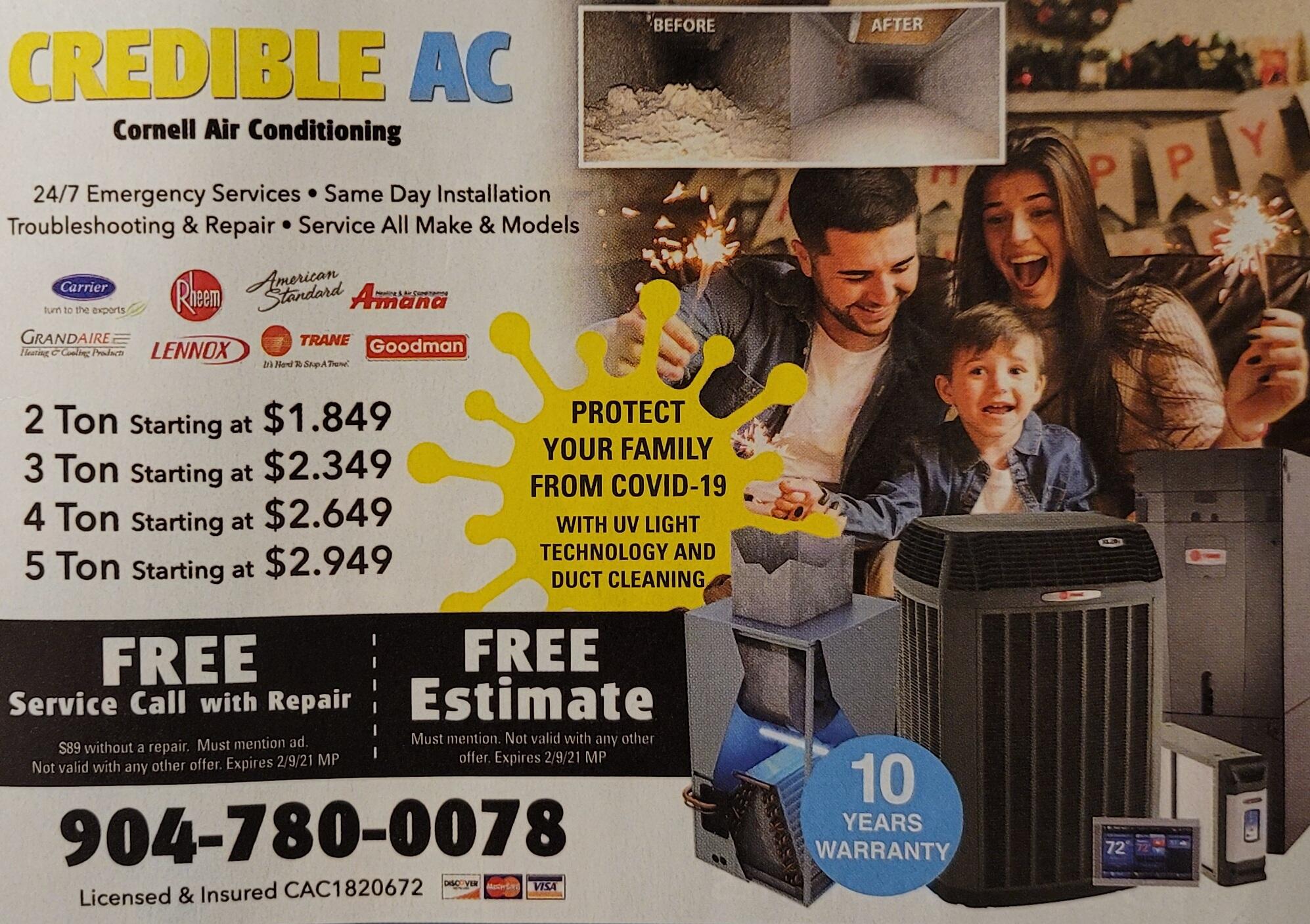 Credible AC Cornell Air Conditioning Jacksonville, FL Nextdoor