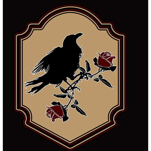 Tattoo Design Digital Raven On Rose Stock Illustration 2002524677 |  Shutterstock
