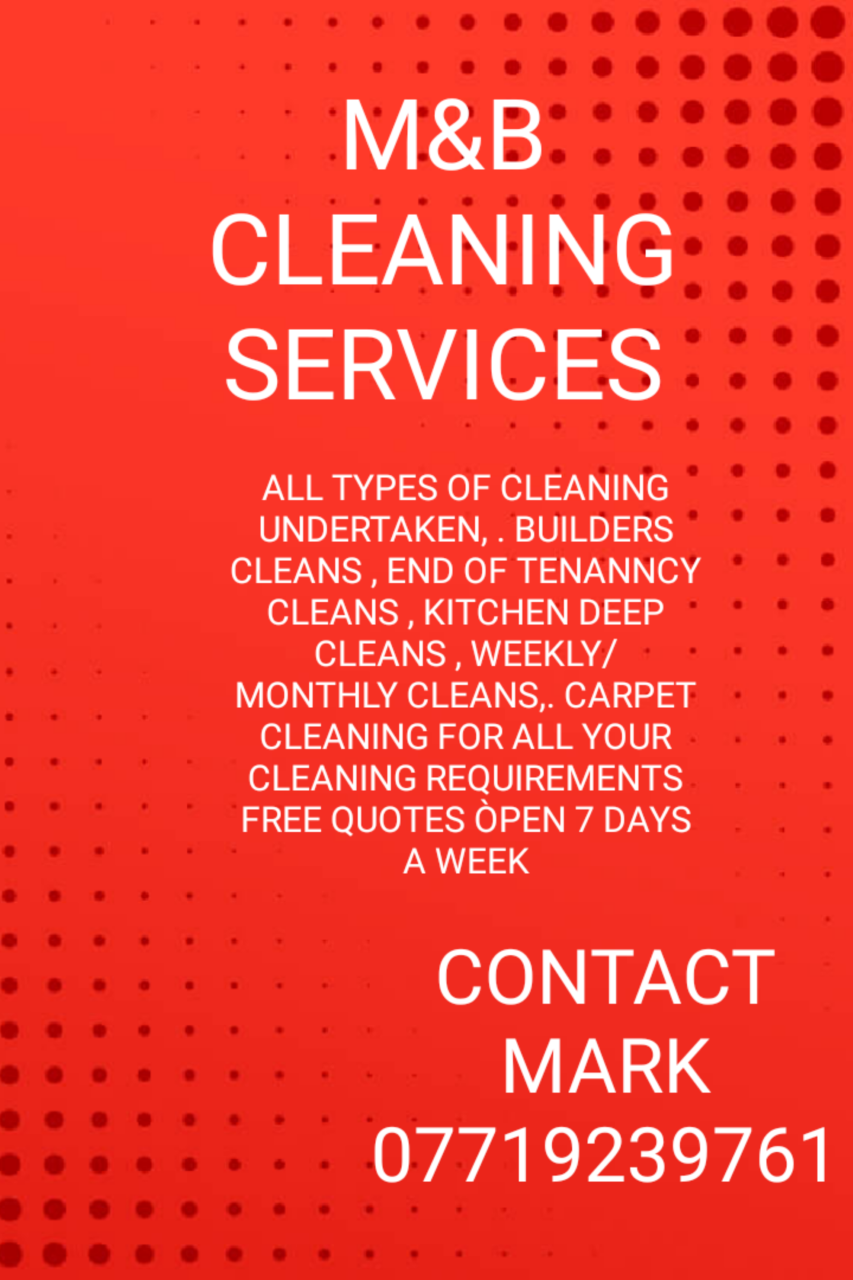 m&b cleaning and cookerdoo oven cleaning services Scarborough, GBENG
