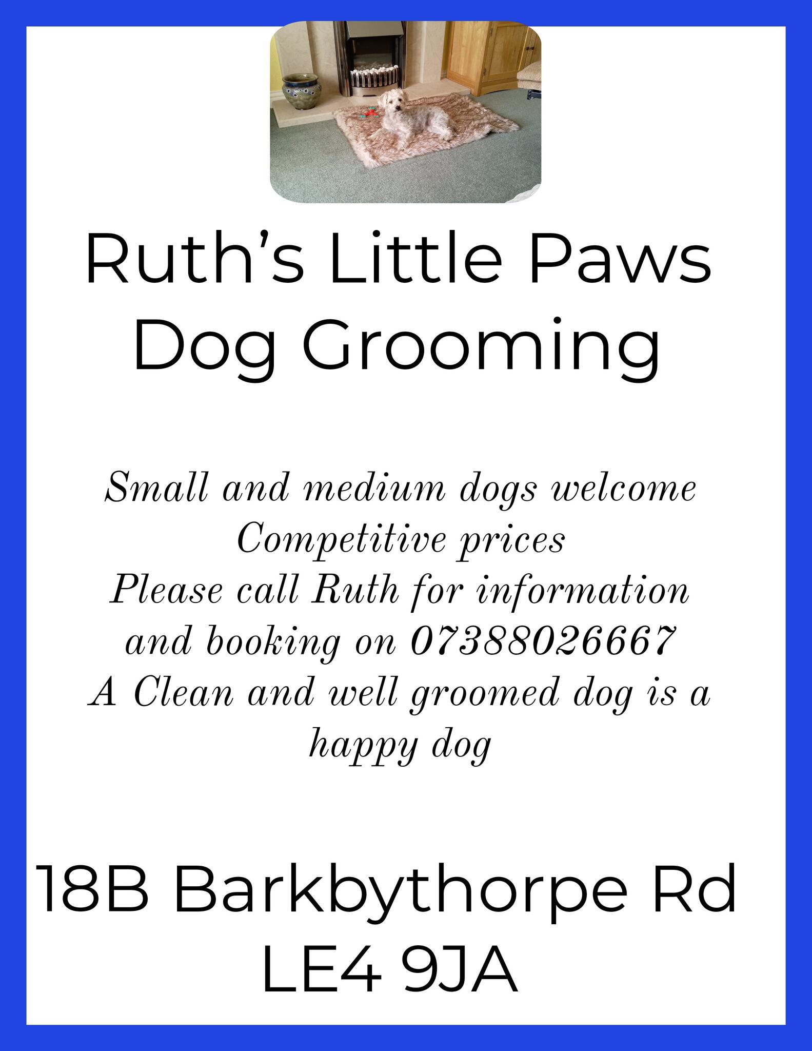 Ruth's little paws dog grooming Leicester Nextdoor