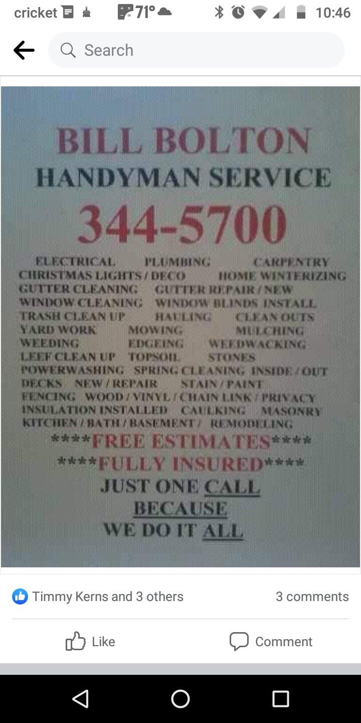 Bill Bolton Handyman Services LLC Newark, OH Nextdoor
