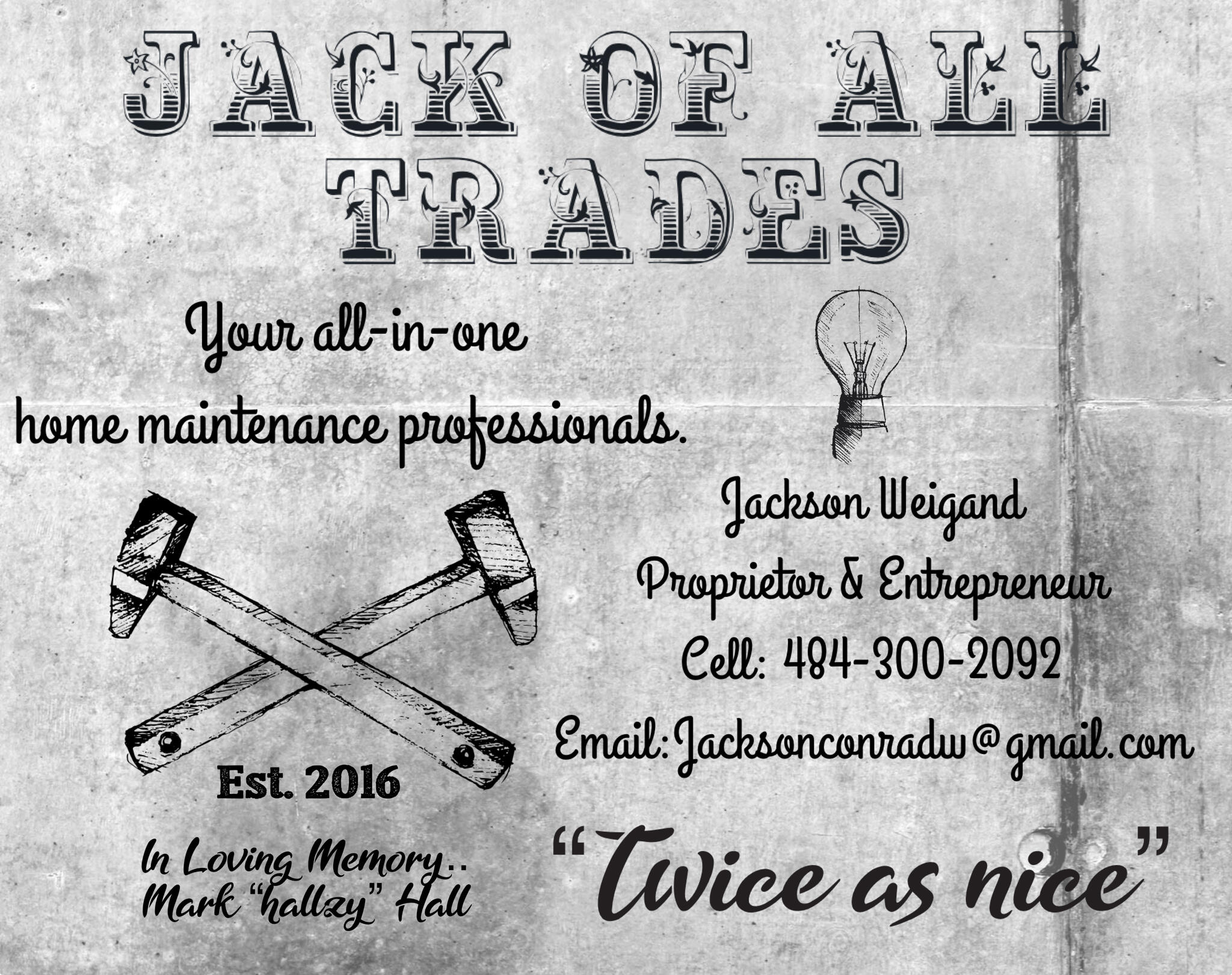 Jack of all trades JACK of ALL Trades Contracting | Athens OH