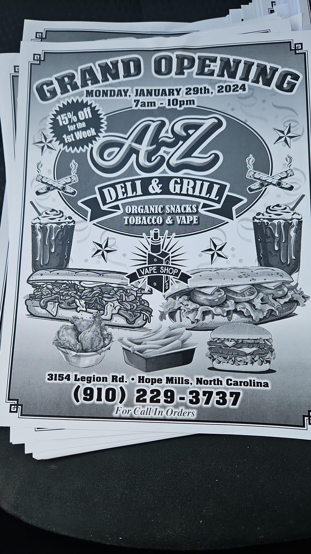 AZ DELI & GRILL Hope Mills, NC Nextdoor