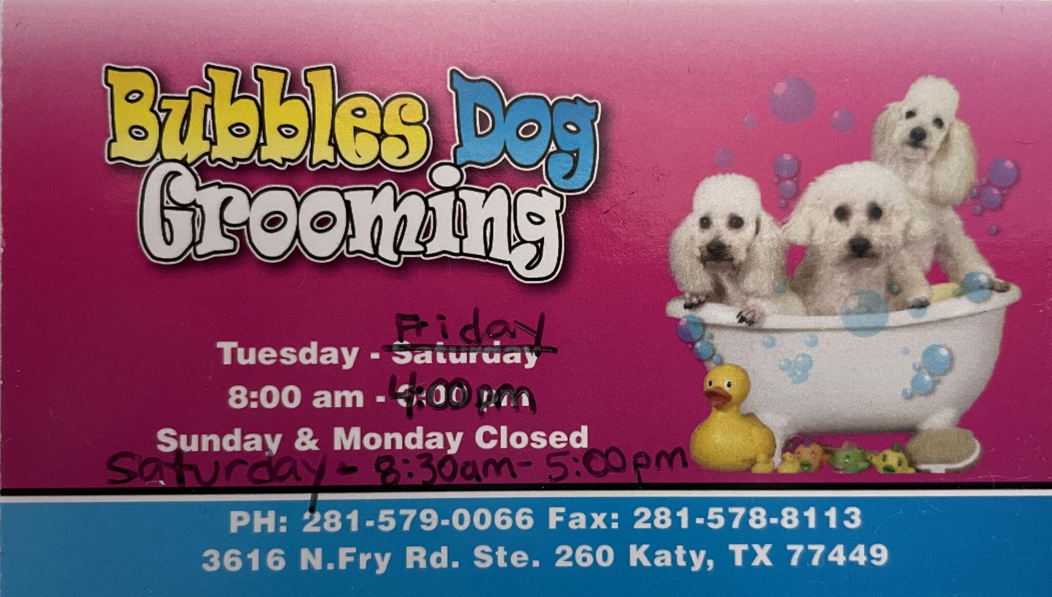 Bubbles Dog Grooming - Katy, TX - Nextdoor