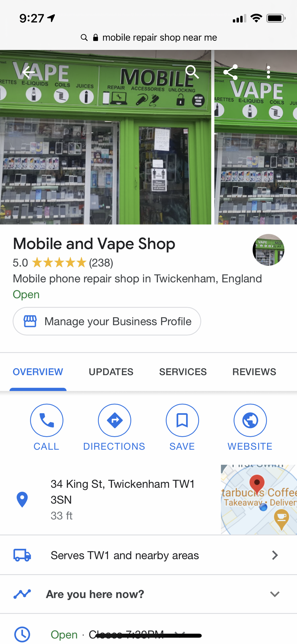 Mobile and Vape Shop Twickenham, Middlesex Nextdoor