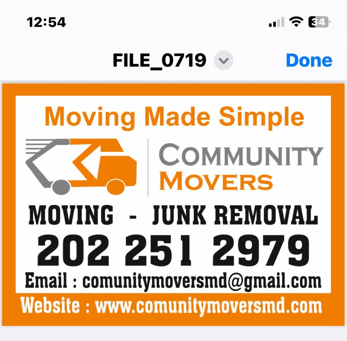 Community Movers Silver Spring, MD Nextdoor