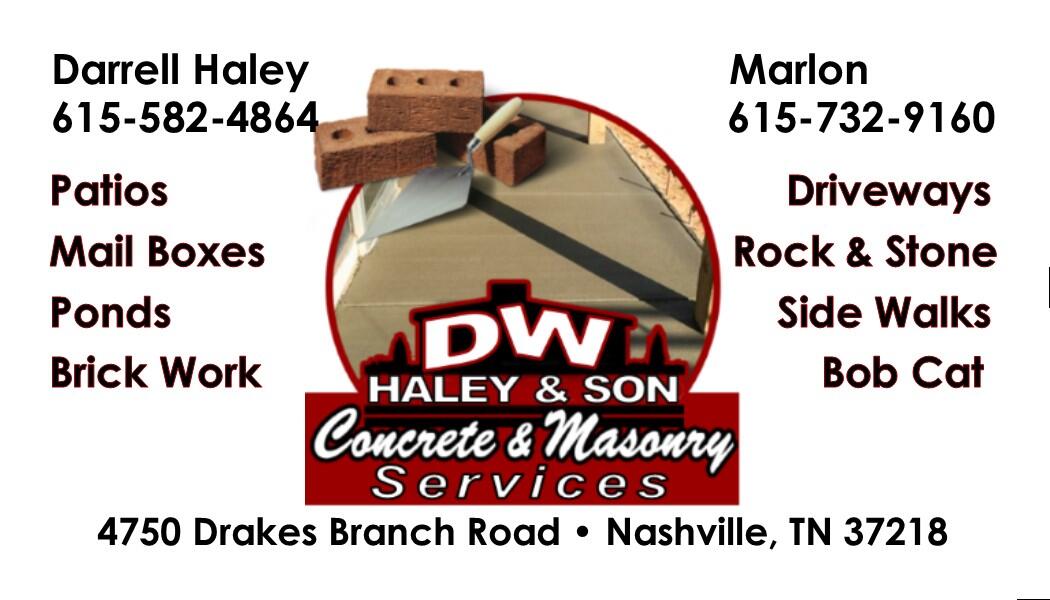 DW Haley & Son Concrete & Masonry Services Nextdoor