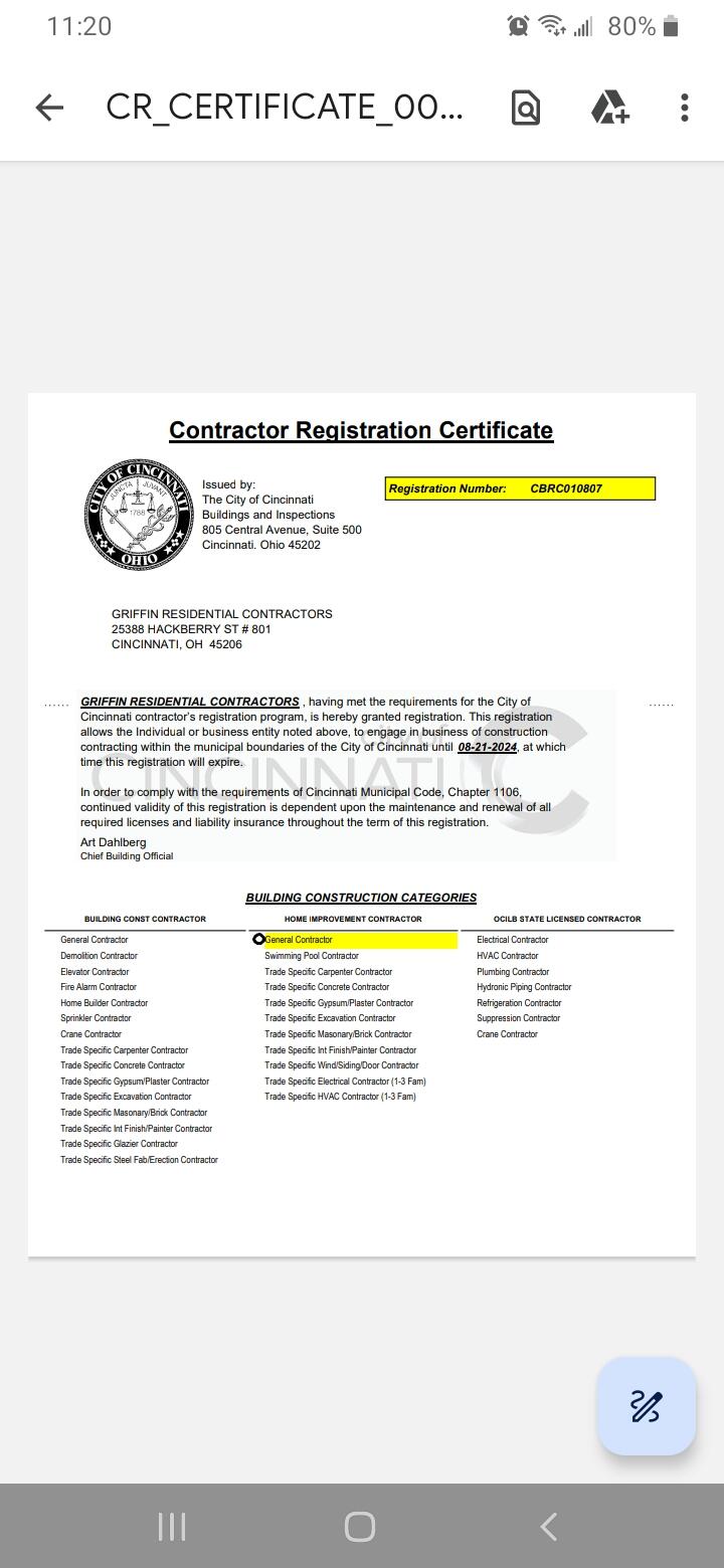 Griffin Residential Contractors Cincinnati, OH Nextdoor