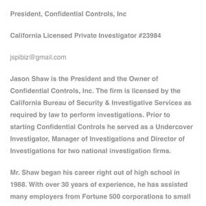 Private Investigator - Confidential Controls - Nextdoor